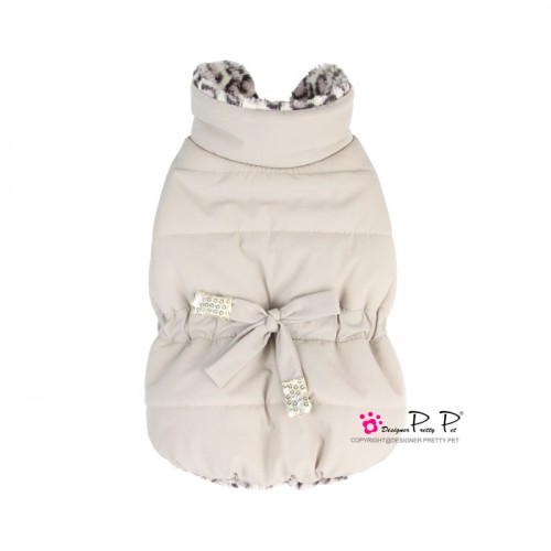 Pretty Pet Drawstring Waist Jacket Beige